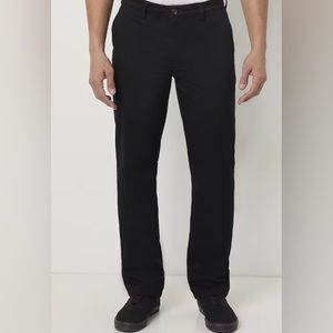 Black St. John's Bay Worry Free Classic Fit Men’s Flat Front Pant, Size 32x32